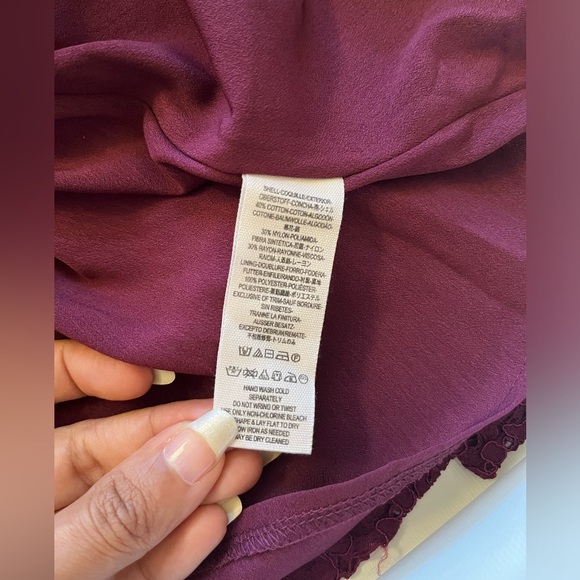 Free People Lace Overlay Dress Burgundy Color - Picture 8 of 8